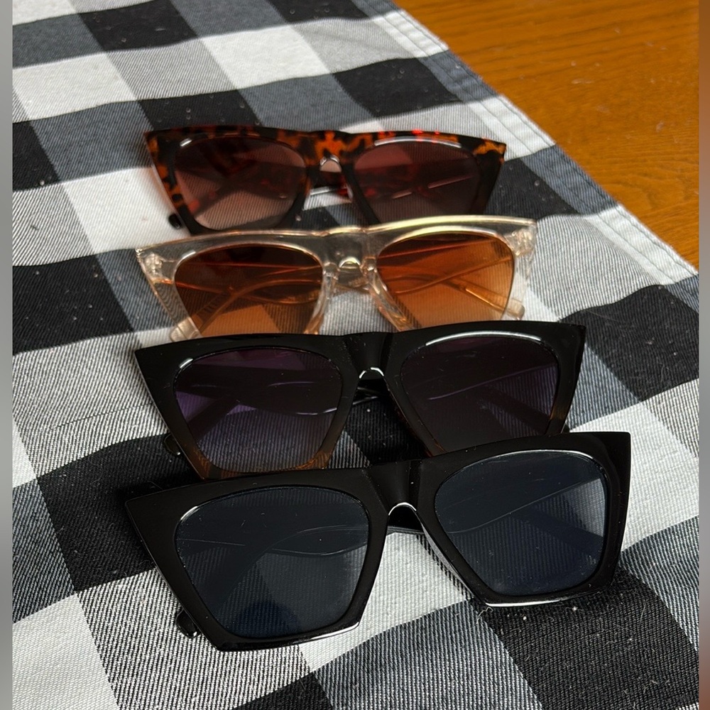 (5/$20) Stylish Women's Sunglasses Set - Black, Brown, and Tan - Picture 2 of 2
